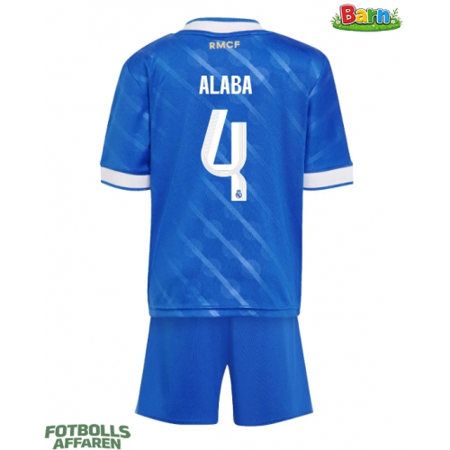 Real Madrid David Alaba #4 Tredjeställ Barn 2025-26 Kortärmad (+ Korta byxor)